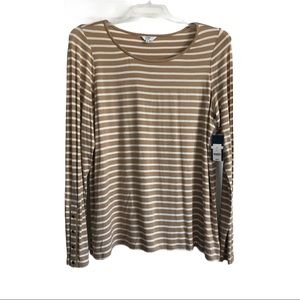 CROWN & IVY STRIPED SHIRT‎ XL